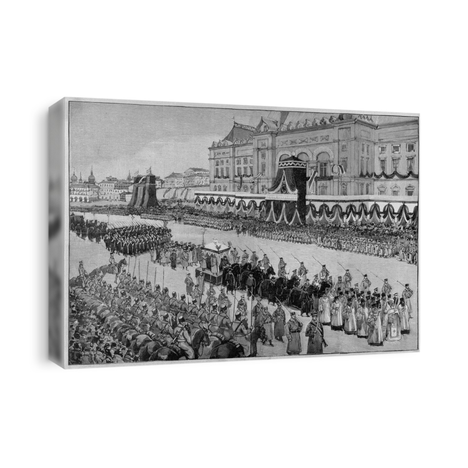 Illustration depicting the funeral of Tsar Alexander III in 1894. The Illustrated World